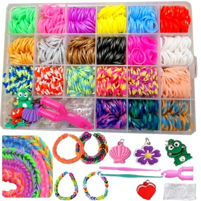 Gumki do robienia bransoletek zestaw LOOM BANDS