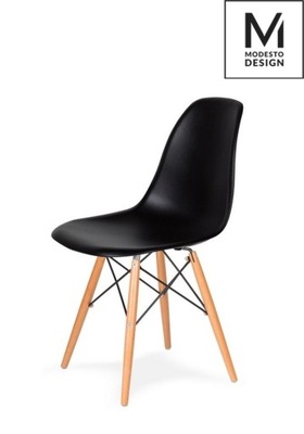 MODESTO krzesło DSW czarne - podstawa bukowa, idealne do salonu
