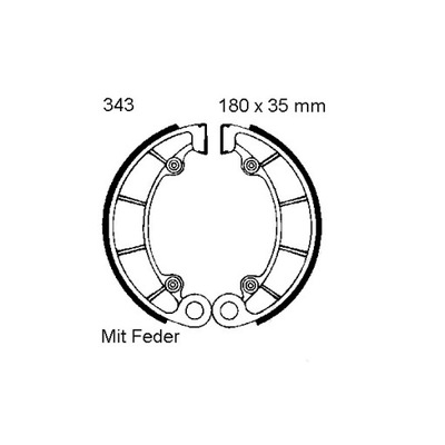 ZAPATAS DE TAMBOR DE FRENADO EBC 343 HONDA PC 800 TRX VF 750  