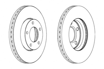 FERODO ГАЛЬМІВНІ ДИСКИ ГАЛЬМІВНІ 2 ШТУКИ. ПЕРЕД MAZDA 3 5 1.3-2.3 10.03-