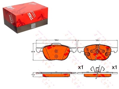 КОЛОДКИ ТОРМОЗНЫЕ TRW 1765766 1816524 D15637947 612