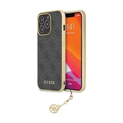Etui Guess 4G Charms Szare - iPhone 14 Pro