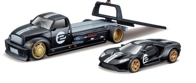 MAISTO 2019 FORD GT + LAWETA HERITAGE EDITION 1:64