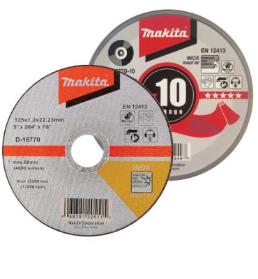 Cut-off koliesko pre kovové 125x1,2 INOX MAKITA DISK 10pcs