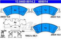 ATE TRINKELĖS STABDŽIŲ PRIEK. FORD RANGER 2,5TDCI 12 FORD RANGER 