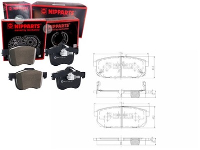 PADS BRAKE KIA SORENTO (JC) 2.4 NIPPARTS NIP - milautoparts-fr.ukrlive.com