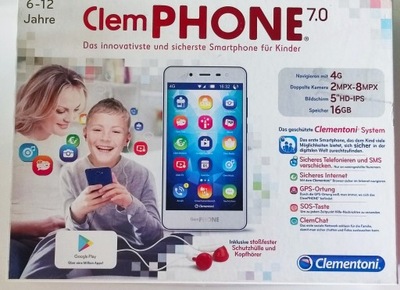 Clemphone 7.0 telefon komórkowy dla dzieci