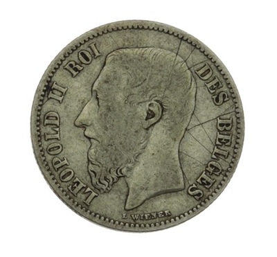 [M4485] Belgia 50 centimes 1866