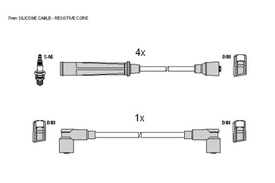 Шланг зажигание starline zk 3714 фото №1