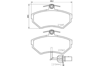 HELLA PAGID ZAPATAS DE FRENADO 8E0698151B 8E0615115B  