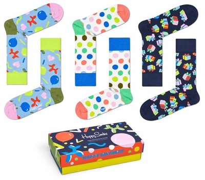 Skarpety HAPPYSOCKS Birthday Set 41-46 XBIR08-0150