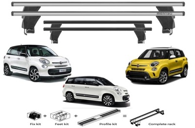 MALETERO DE TECHO ALUMINIO FIAT 500 L , LIVING, TREKKING MODELO DE 2012>  