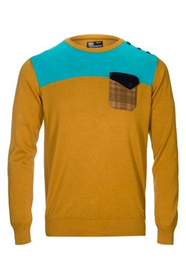 Quickside sweter męski brązowy turksuowy XL
