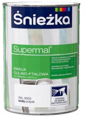 Śnieżka Supermal biały połysk 9003 0,8l