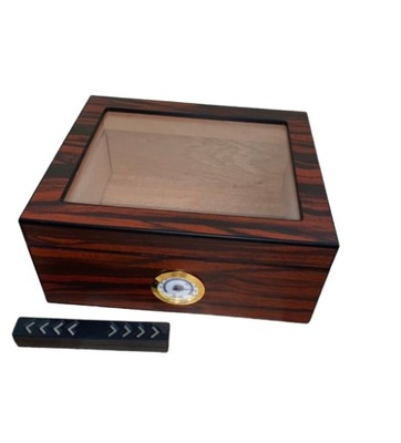 HUMIDOR PUDEŁKO NA CYGARA HIGROMETR