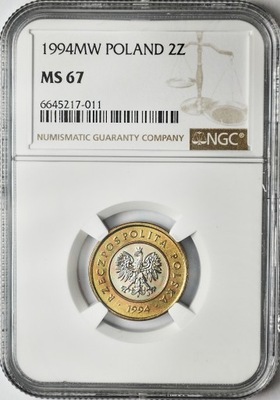 RL 2 złote 1994 - NGC MS67