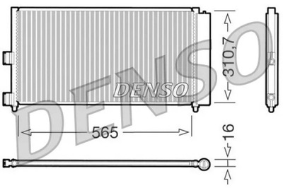 DCN09070 КОНДЕНСАТОР FIAT DOBLO 01-