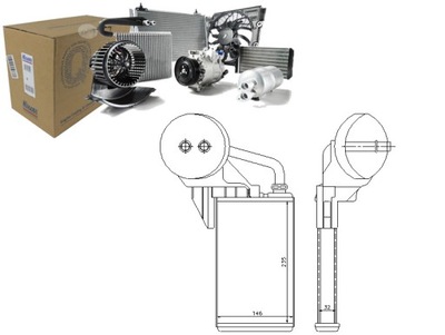 Отопитель 235x146x32 rvi mascott nissan inters фото №1