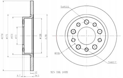 DISCOS DE FRENADO 2 PIEZAS ALFA T. 159 05- MAXGEAR  