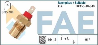 CONMUTADOR DE VENTILADOR DEL RADIADOR KIA  