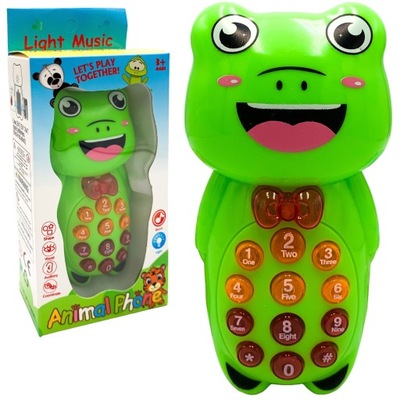 Zabawkowy telefon dla dzieci telefonik świecący z dźwiękiem