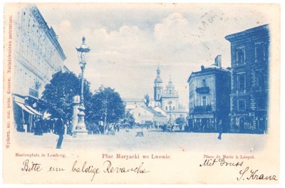 LWÓW- Plac Maryacki we Lwowie -1900 RARE!