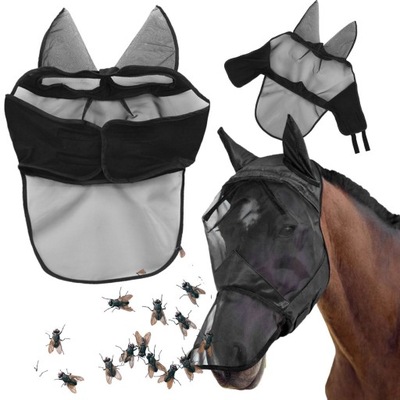 Maska dla konia przeciw OWADOM XFull czarna XL