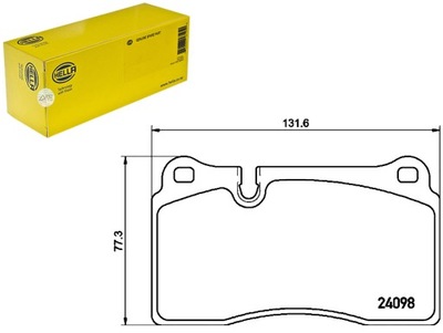 КОМПЛЕКТ - КОМПЛЕКТ КОЛОДОК ТОРМОЗНЫХ HELLA 7L66981