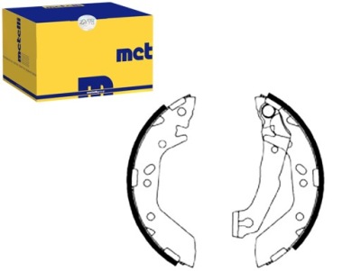 Гальмівні колодки гальмівні hyundai accent 00-02 metelli фото №1