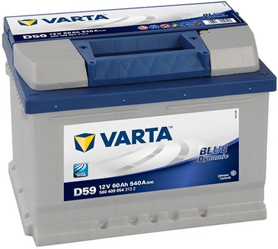 АККУМУЛЯТОР VARTA BLUE DYNAMIC 60AH 540A D59 P NAJNOWSZY МОДЕЛЬ !