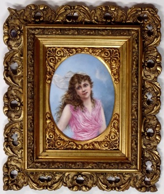 "Dziewczyna" obraz na porcelanie