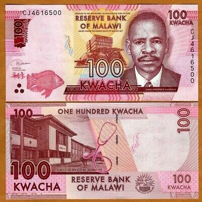 Banknot 100 kwacha 2020 ( Malawi )