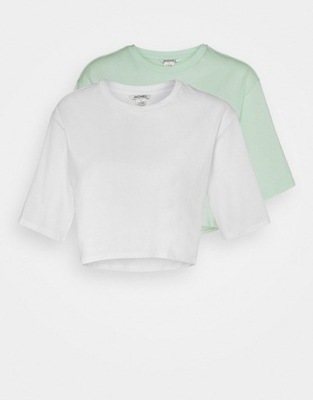 E1F217*MONKI T-SHIRT CROP TOP 2-PAC S L01