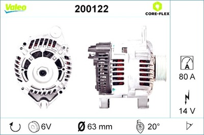 VALEO ELECTRIC GENERATOR CITROEN BERLINGO BERLINGO MINIVAN JUMPER JUMPY  