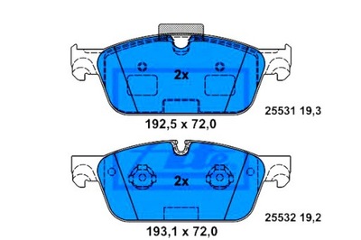 Ate гальмівні колодки гальмівні mercedes перед w166 x166 gl m фото №1