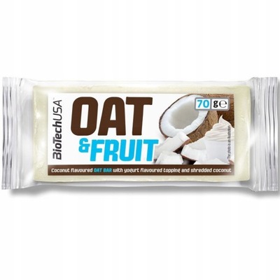 BioTech Oat Fruits baton zbożowy 70g Kokos Jogurt
