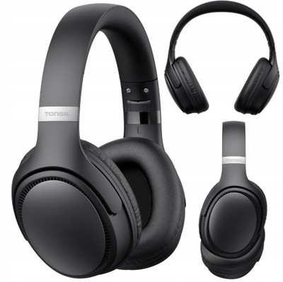 Słuchawki Tonsil R35BT Czarne bezprzewodowe nauszne Bluetooth 5.3