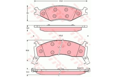 KLOCKI HAM. KIA P. SPORTAGE TRW GDB3123