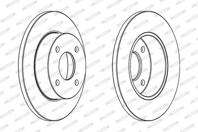 ДИСКИ ТОРМОЗНЫЕ ТОРМОЗНЫЕ ПЕРЕД FERODO DDF442