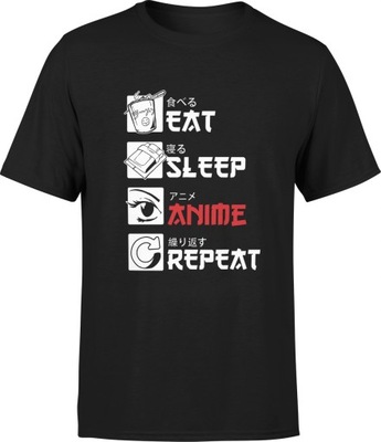 KOSZULKA ANIME MANGA MĘSKA T-SHIRT MĘSKI ROZM XL TSHIRT Z NADRUKIEM