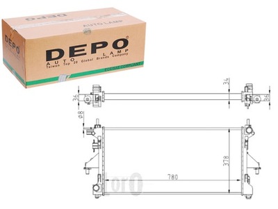 РАДИАТОР ДВИГАТЕЛЯ DEPO 060022N PE2305 8MK376745034