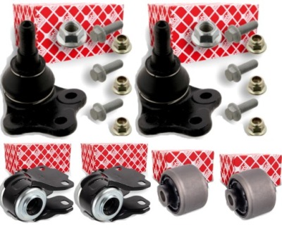 4x втулка + шарова опора mondeo mk4 s-max galaxy volvo s60 ii s80 ii v60 i febi фото №1