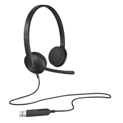 Słuchawki z mikrofonem nauszne Logitech H340 USB