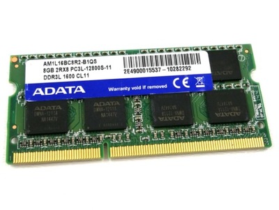 Nowa Pamięć RAM DDR3 PC3L Adata 8GB 1600MHz AM1L16BC8R2-B1QS