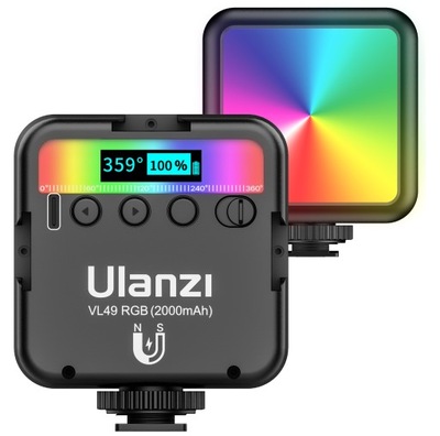 Lampa LED Ulanzi VL49 RGB 2000 mAh do kamer smartfonów oświetlenie ciągłe