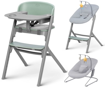 KRZESEŁKO DO KARMIENIA Z BUJAKIEM KINDERKRAFT LIVY OLIVE GREEN