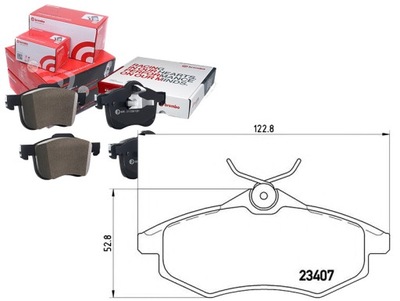 КОМПЛЕКТ КОЛОДОК ТОРМОЗНЫХ BREMBO 425236 16114571