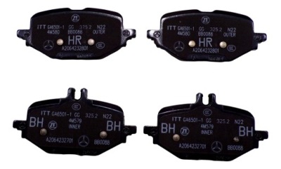 Mercedes w206 w214 тормозные колодки тормозные задняя оригинальный номер фото №1