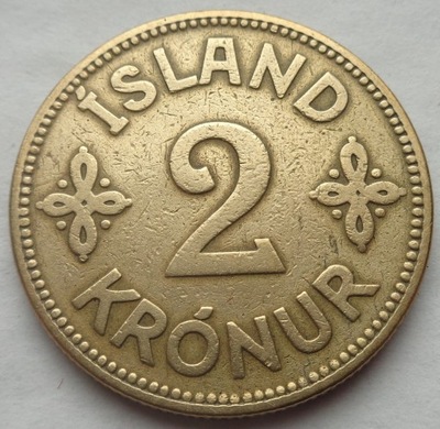 ISLANDIA - 2 kronur / korony - 1925 - Christian X