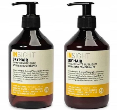 INSIGHT DRY HAIR SZAMPON 400 ml + ODŻYWKA 400 ml